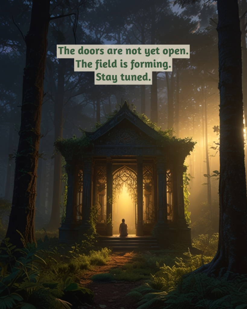 The doors are not yet open.
The field is forming.
Stay tuned.