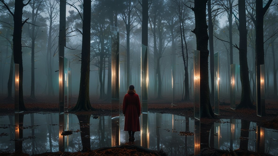 being reflected through different faces same frequency