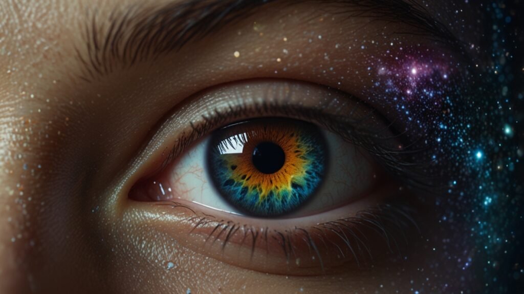 discernment within maya reflected in cosmic eye