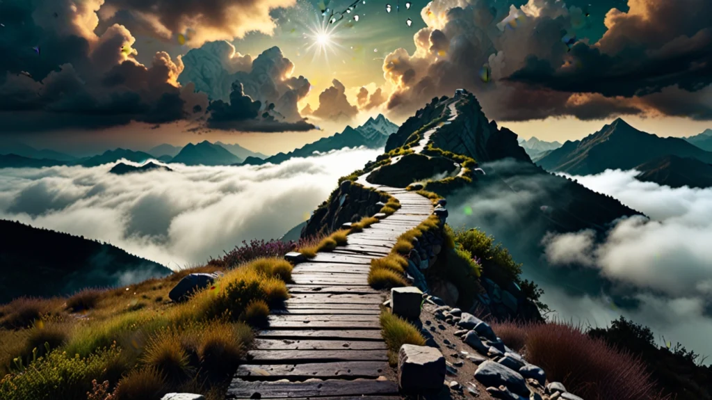 Mountain path revealing sacred timing